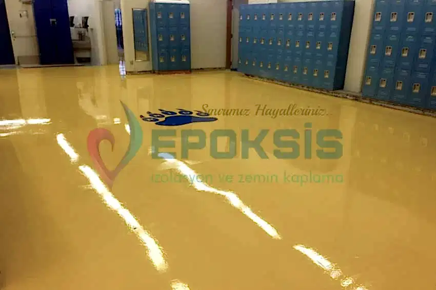 Portakal Desenli Poliüretan Zemin Kaplama - Epoksis